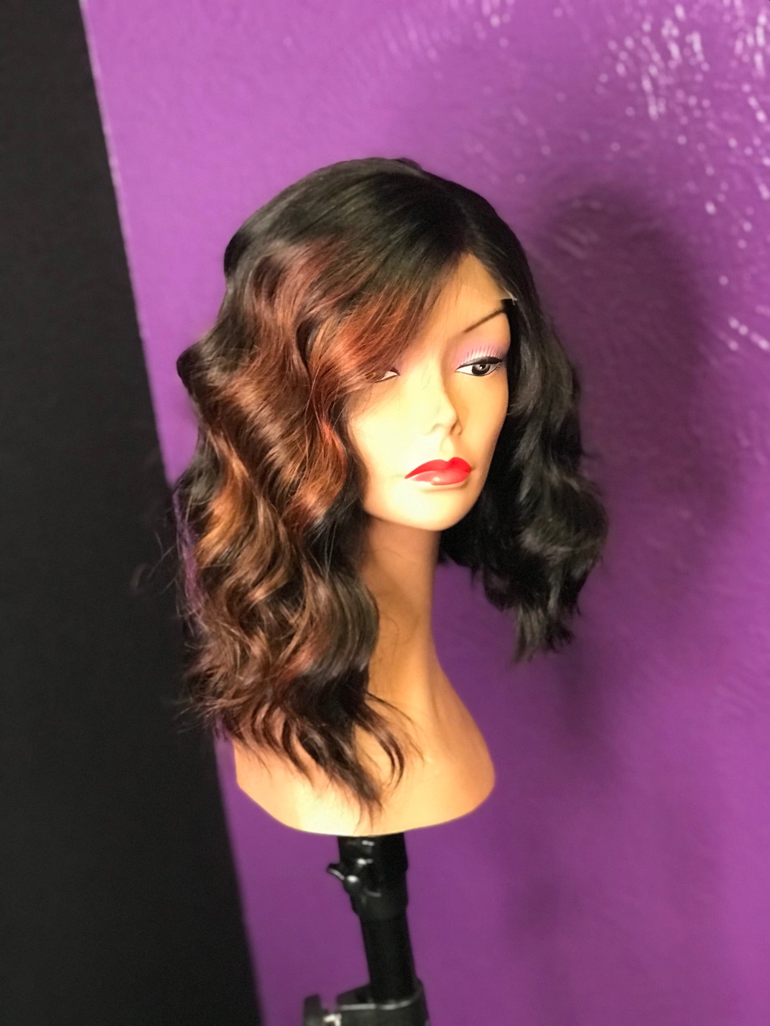 Wig: Straight Bob Closure Unit 180% Density