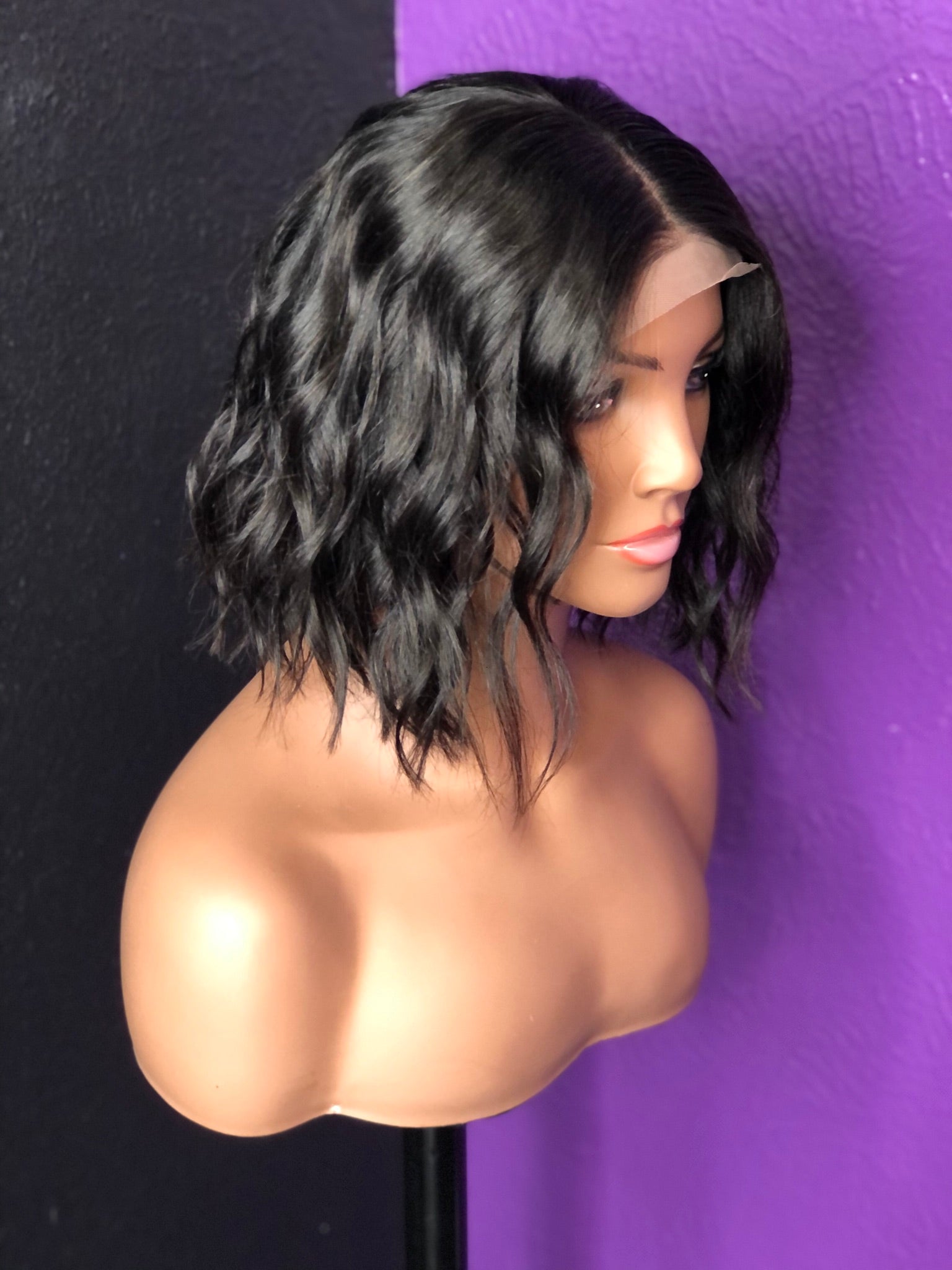 Wig: Straight Bob Closure Unit 180% Density