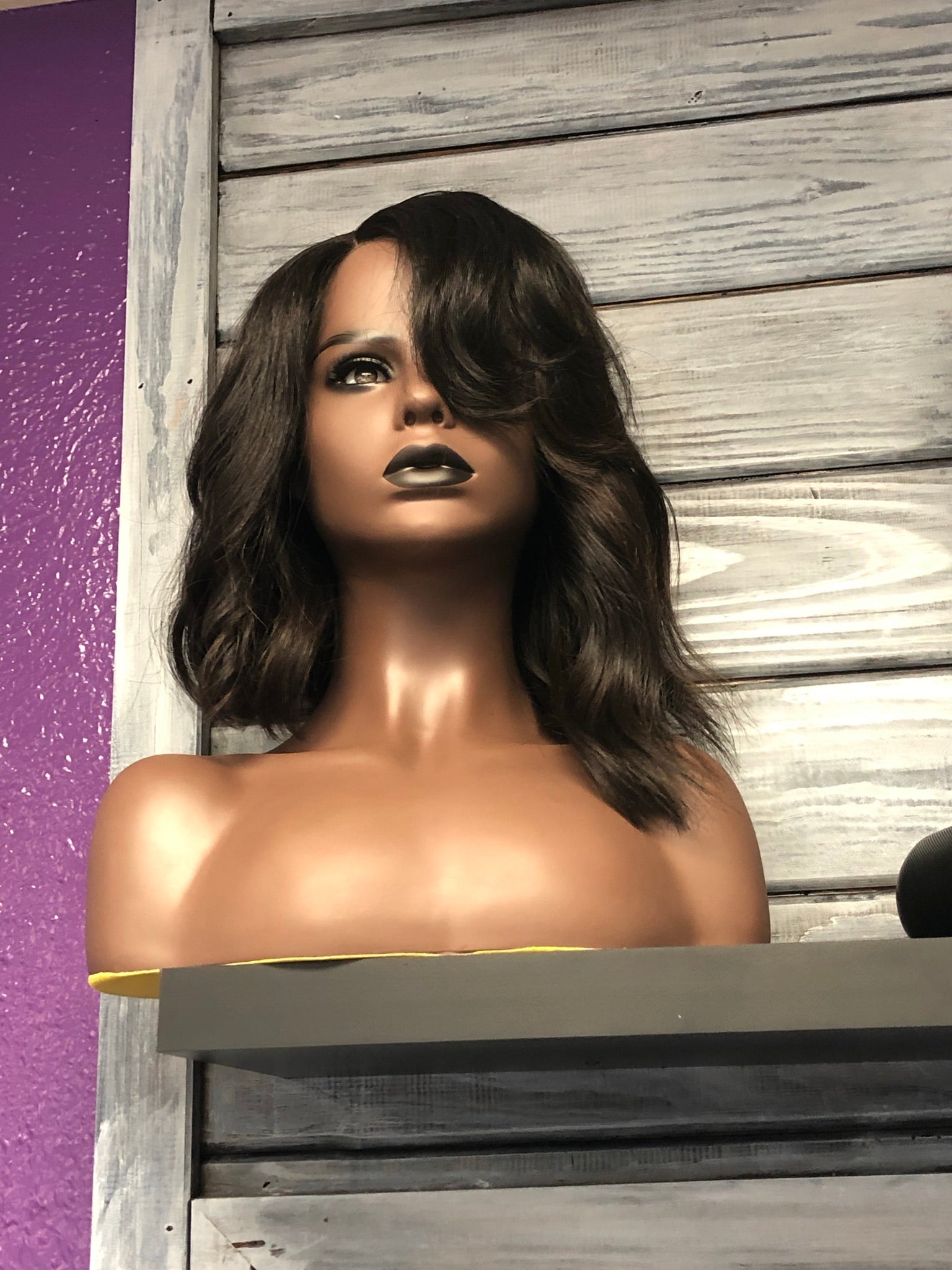 Wig: Straight Bob Closure Unit 180% Density