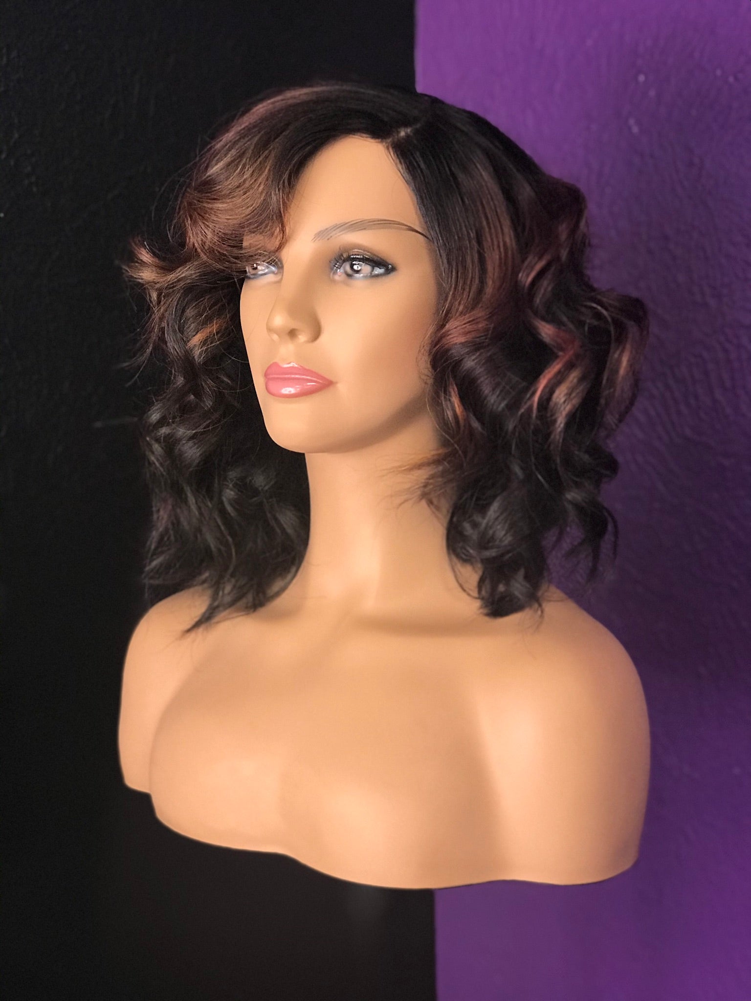 Wig: Straight Bob Closure Unit 180% Density