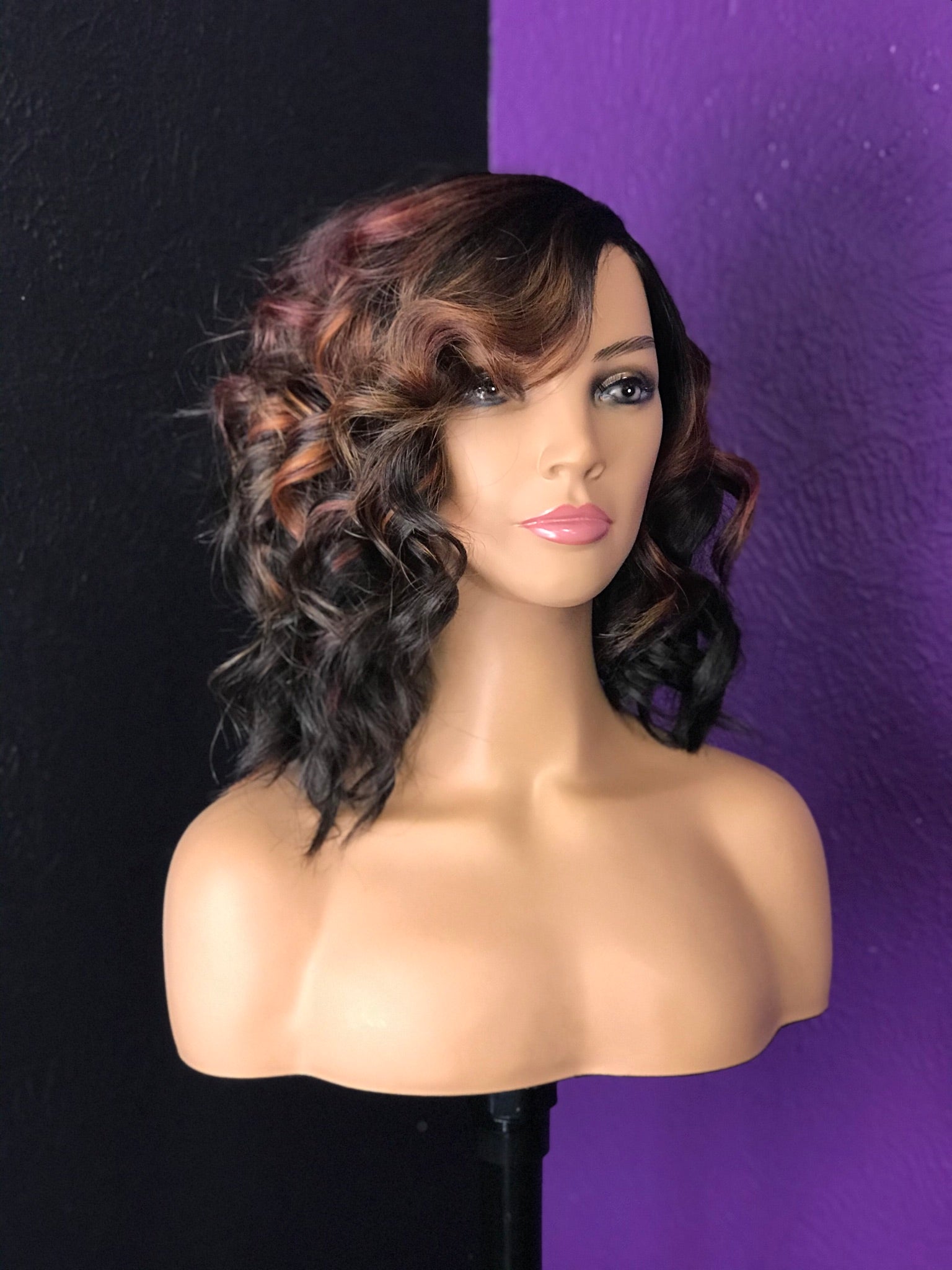 Wig: Straight Bob Closure Unit 180% Density