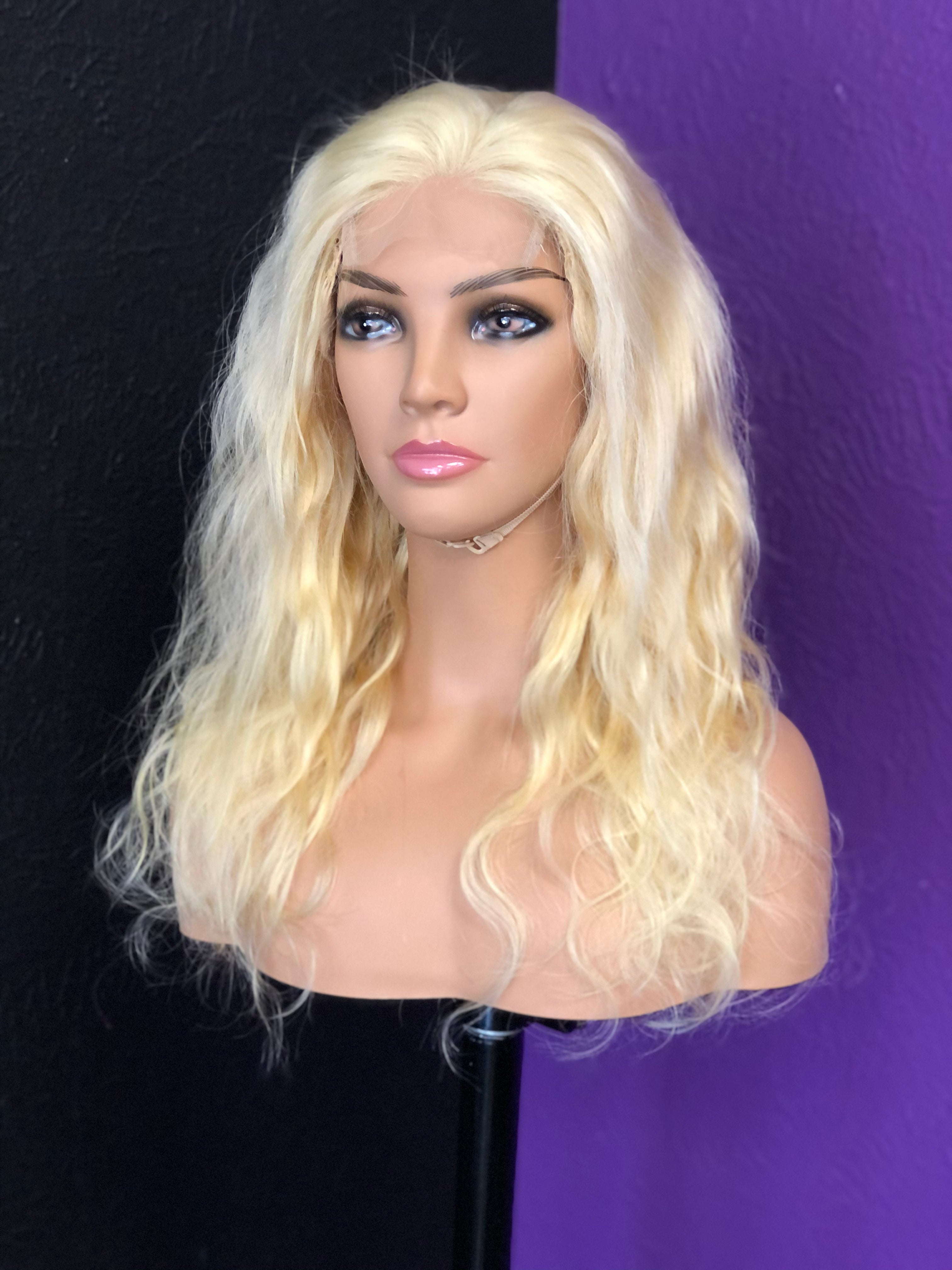 Wig Blonde 613 Closure Unit 180 Density My Elegant Bundles