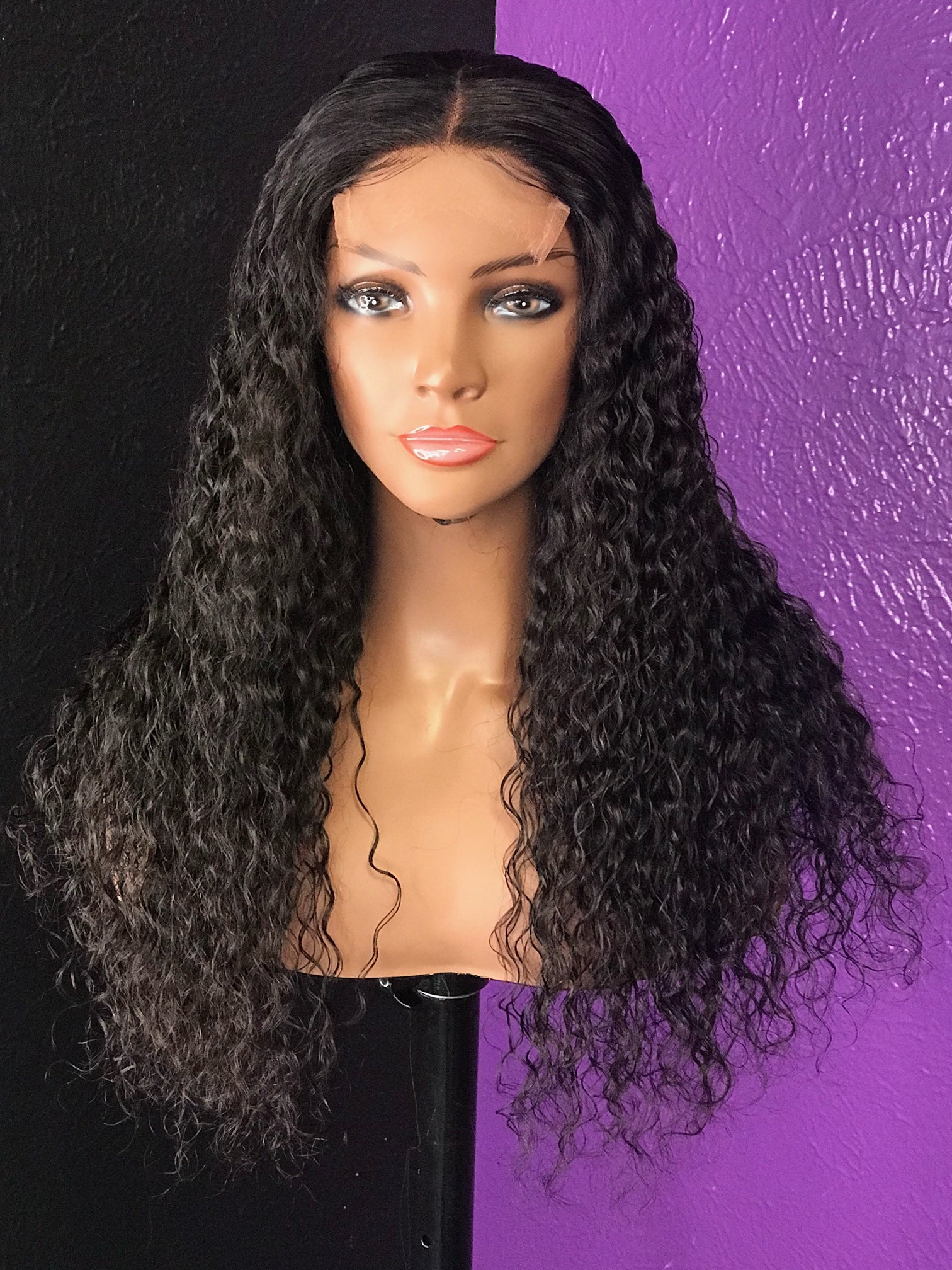 Wig: Water Wave Closure Unit 180% Density